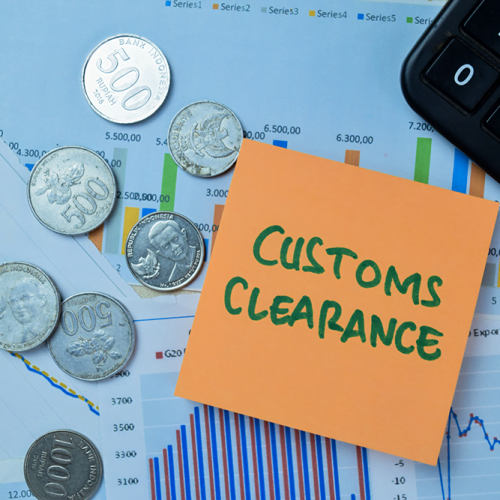 Customs Clearance Paperwork and coins