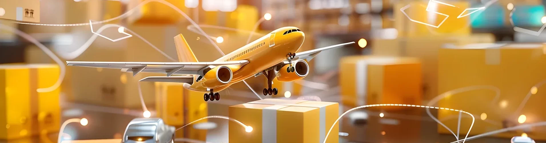 yellow air freight e-commerce packages